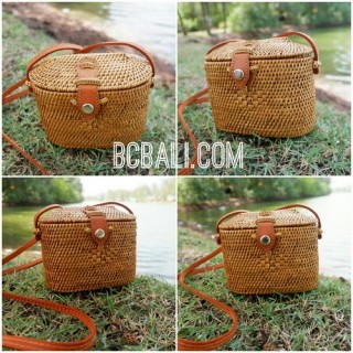 purses bag wallet coin ata grass leather long handmade bali